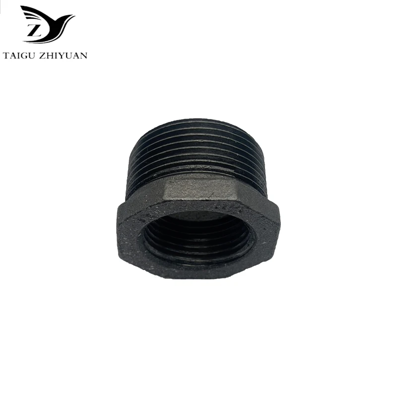 Thread Female Crosshead Wholesale Price Heavy Type BSPT Bushing Black Malleable Iron Pipe Seamless Fittings
