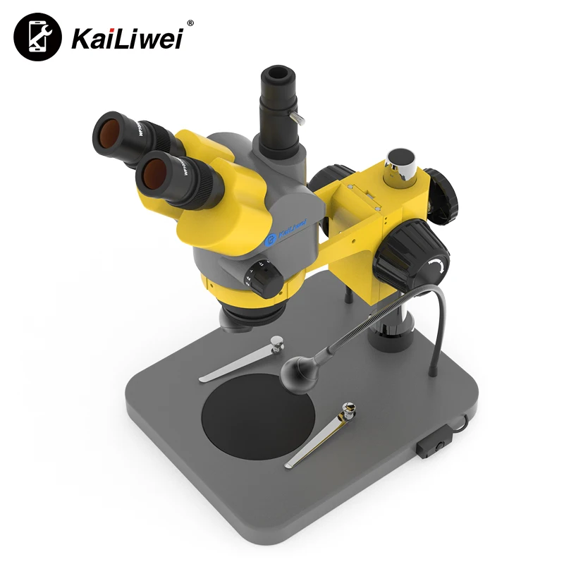 kailiwei optical 6-55X Electronic Repair Base Trinocular olympus Digital Stereo microscope manufacturers for mobile phone repair