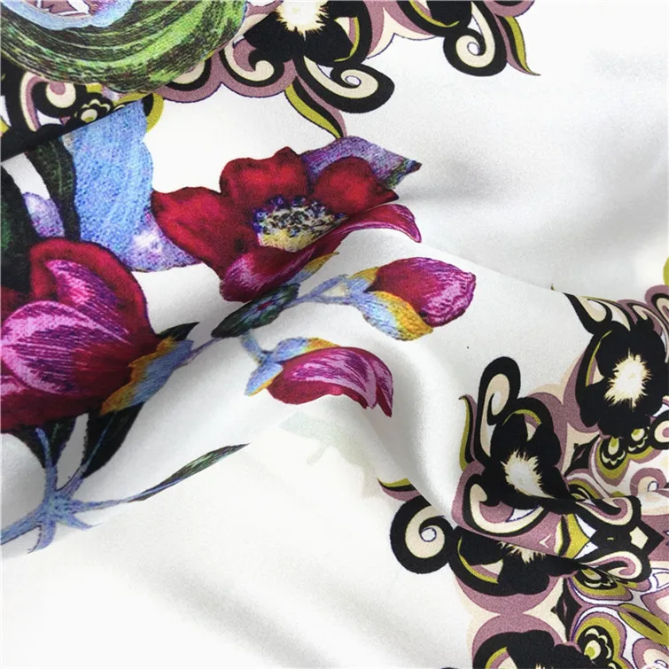 
Ombre silk satin fabric custom digital printed your designs fabric 