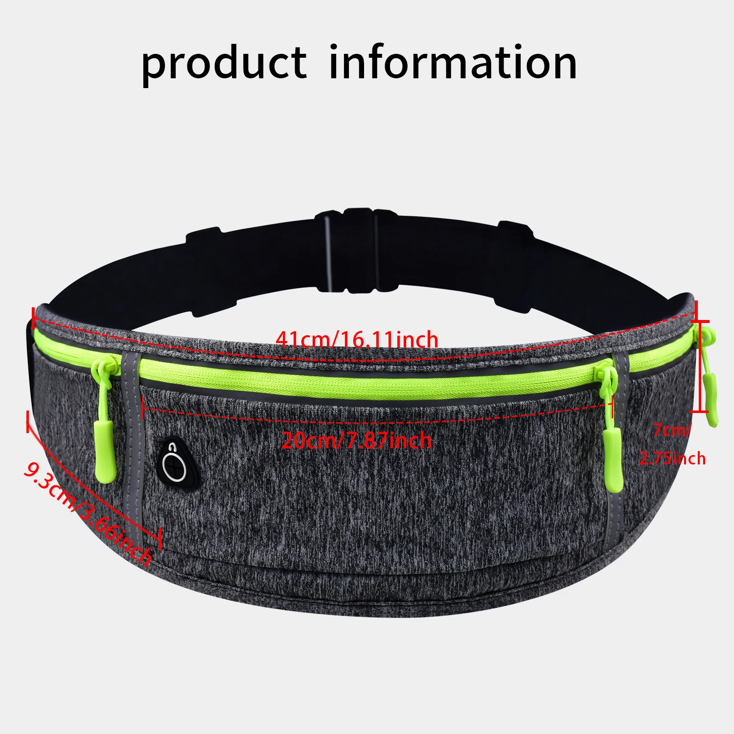 Unisex Slim Running Belt Waterproof Fanny Pack for Men Women Waist Pack Runners Sports Hiking Traveling Money Belt Phone Holder