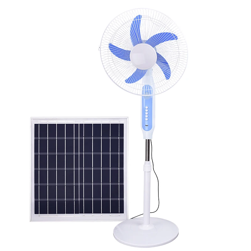 High Efficiency Home Height Adjustable Wide Angle Adjustment Solar Floor Fan