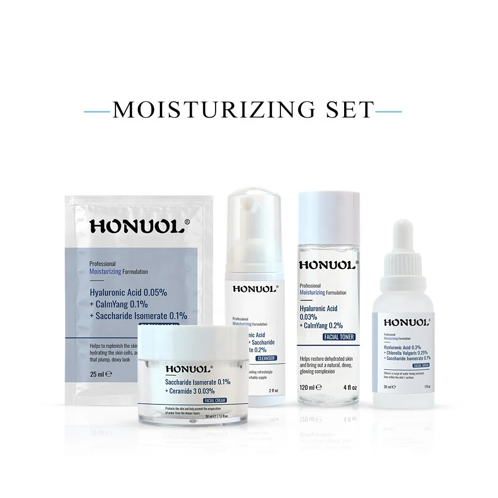 Private Label 30ml Deep Moisturizing Hydrating Hyaluronic Acid Chlorella Vulgaris Face Serum