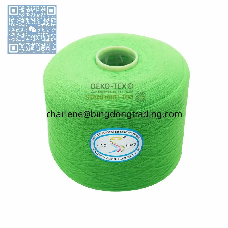 Manufacturer 100 Spun Polyester Yarn Cheap Factory Price China 60 2 60 3 Woven Bag Sewing Plastic Cone or Paper Cone Dyed CN;HUB