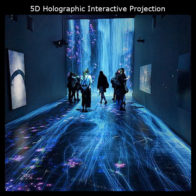 High Technology 3d Holographic Interactive Wall Projection Software Immersive Room Experience Projection