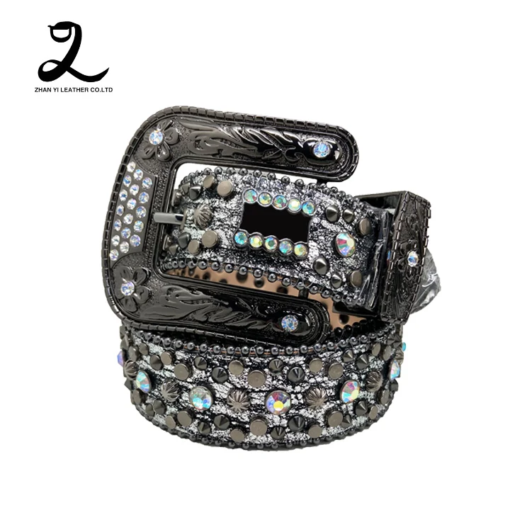 Оптовая продажа, мужской оригинальный ковбойский ремень с пряжкой из хрустального камня, фабричное изготовление