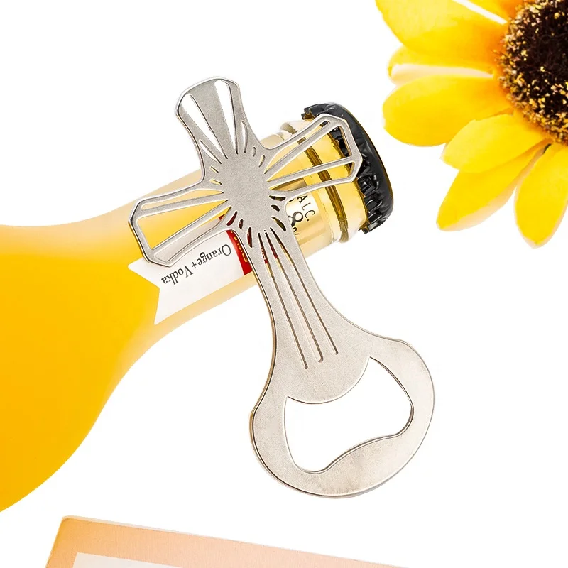 
New product ideas 2019 cross beer bottle and can opener novelty church religion kitchen accessories 