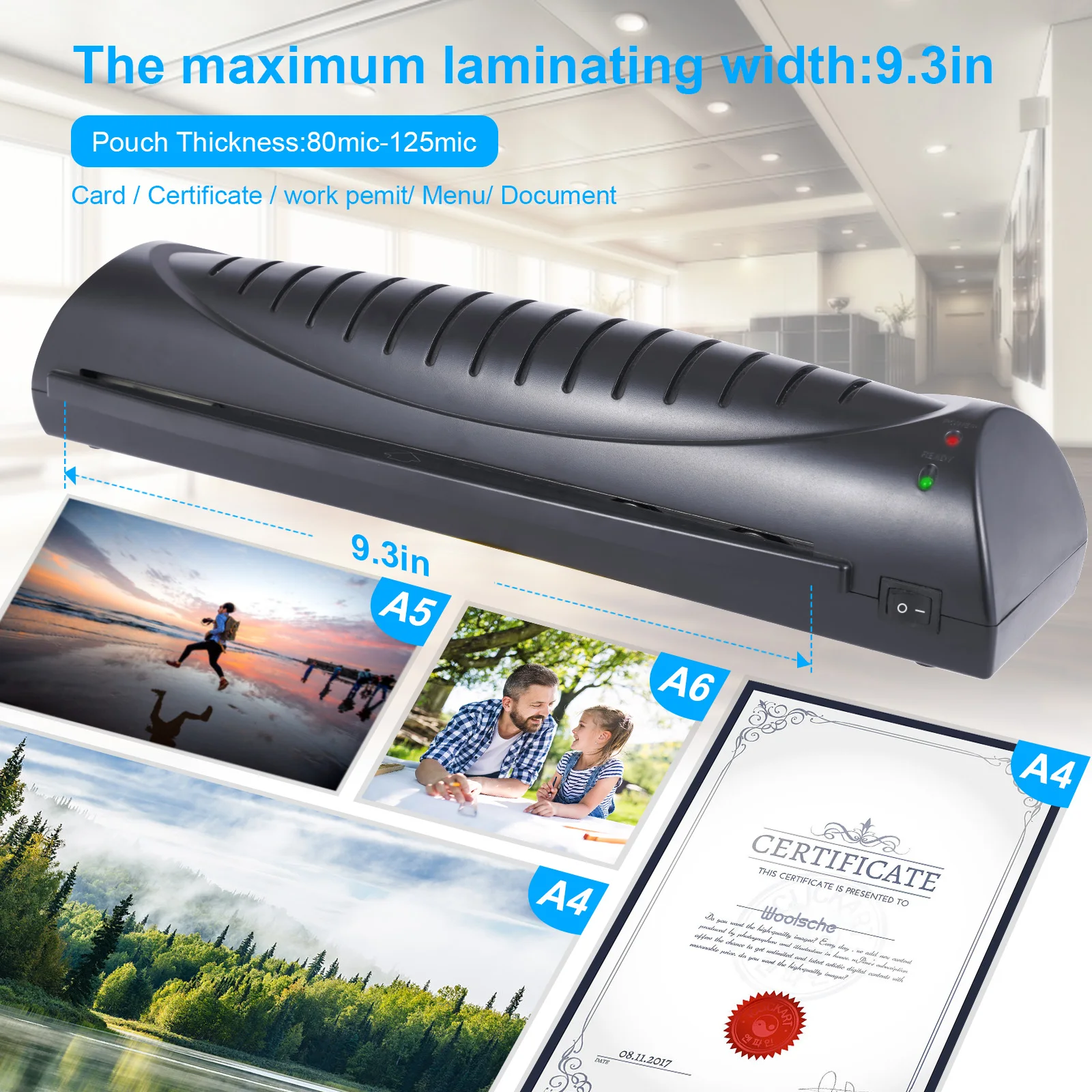 LM2007 A4 Professional Office Laminator For Document Or Photo Laminating Machine