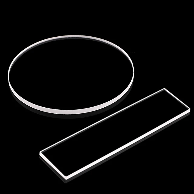 High Precision Round Quartz Substrate Fused Silica Clear Quartz Glass Wafer