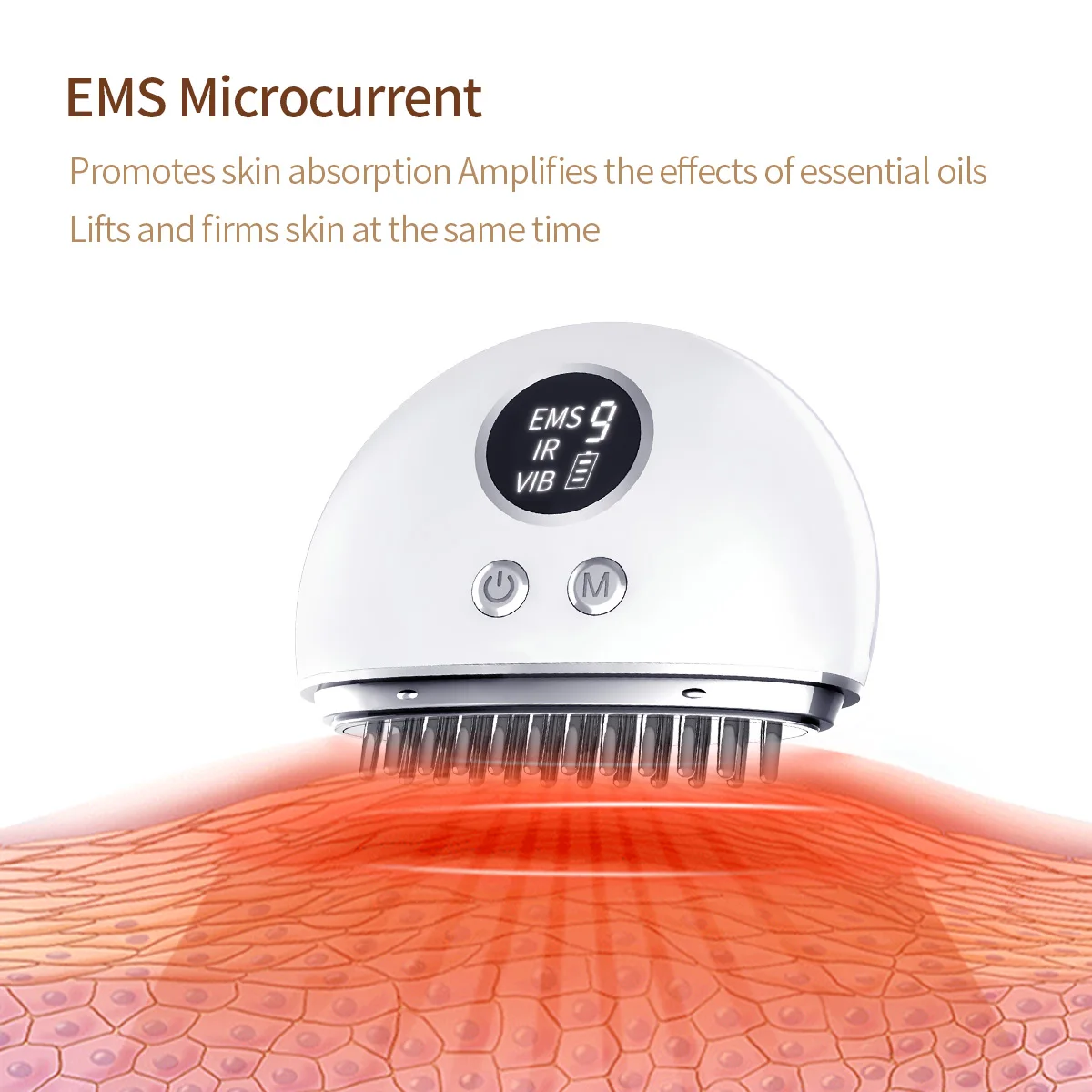 Electric Meridian Brush Essential Oil for Clearing Meridians Home EMS Microcurrent Massage Instrument for Lymphatic Massage