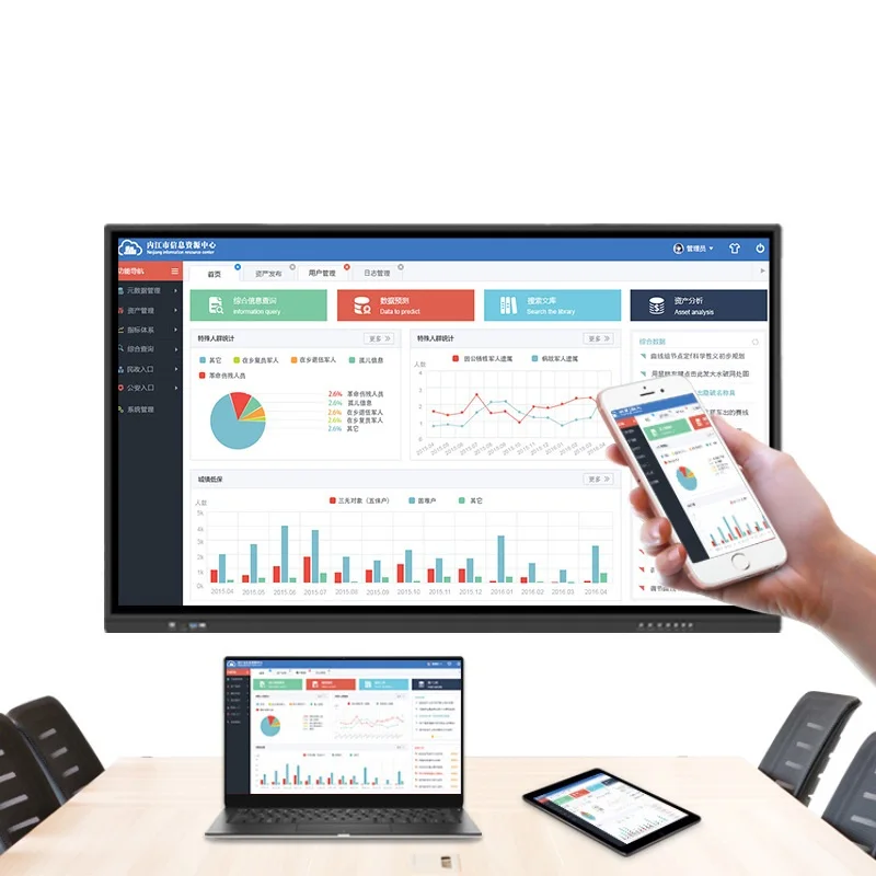 Senke OEM 65' Interactive Smart Screen All-In-One Smart Board Whiteboard Type Highly Interactive and Widely Used in Conferences