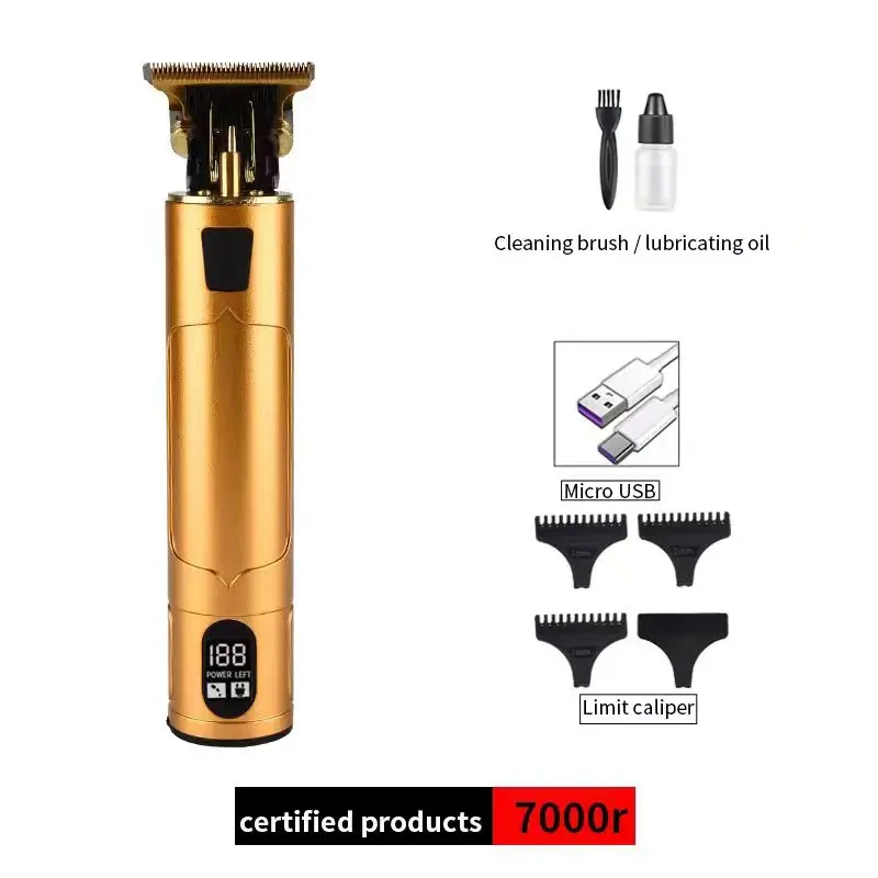Professional Mens Hair Clippers Cordless Rechargeable Hair Trimmer Professional Hair cut Machine
