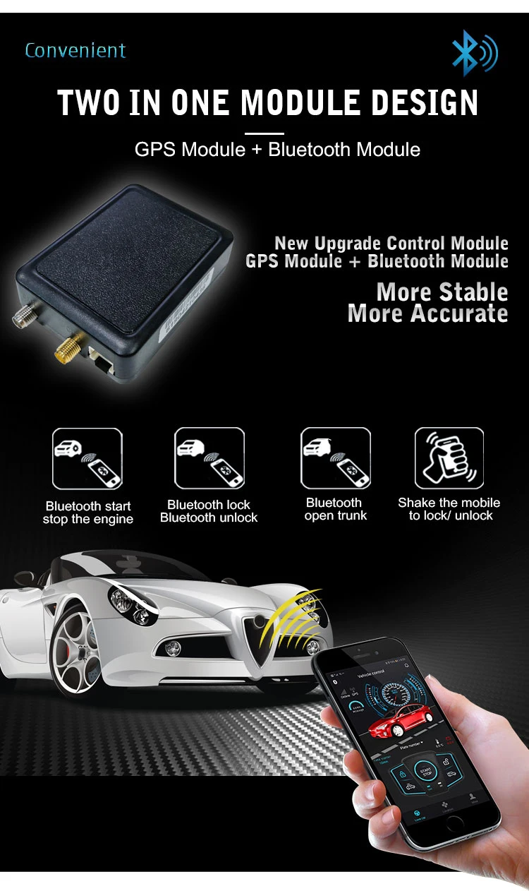 Manufacturer OVI: Phone App Remote Start Car Keyless Entry Push Start System Car Alarms  Security System with Anti-Theft