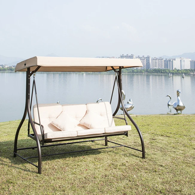 Устойчивы к ультрафиолетовому излучению защита от солнечного света подвесное кресло пользовательские бамбука кресло-качалка для очень больших и больших стандартных 3-х местная патио для взрослых кресло-качалка