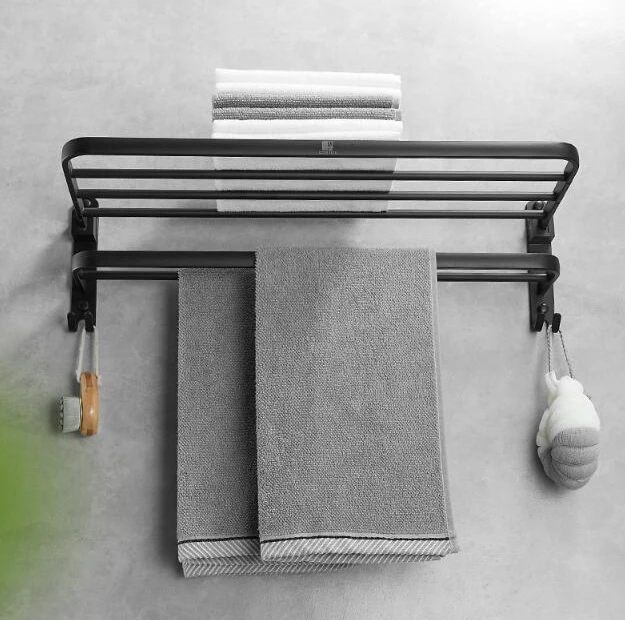 Pexmax Wall Mounted Bathroom Shelf Towel Rack and Storage rack 3PCS bathroom hardware set