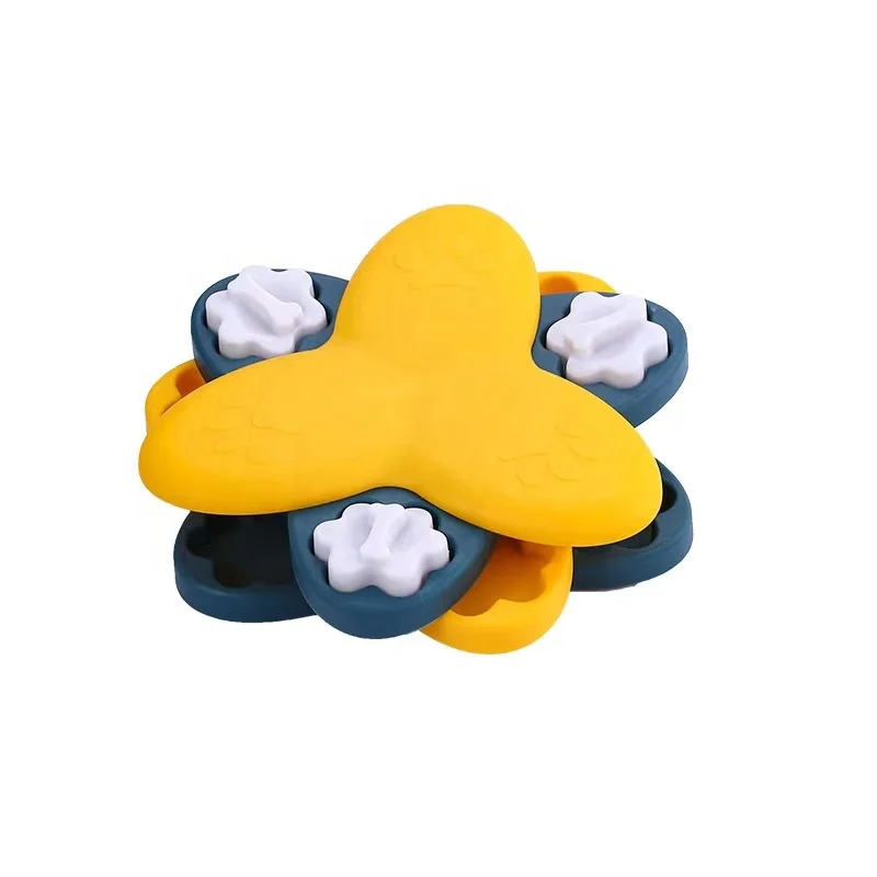 Pet New Rotary Anti slip Puzzle Plate Slow Food Cat and Dog Bowl Pet Toy Feeder