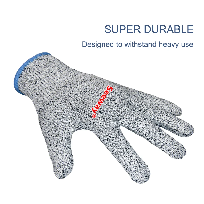 Seeway Cut level 5 PU Grip Cut Resistant Gloves Cut Resistance Level 5 Knit Anti Cutting Gloves
