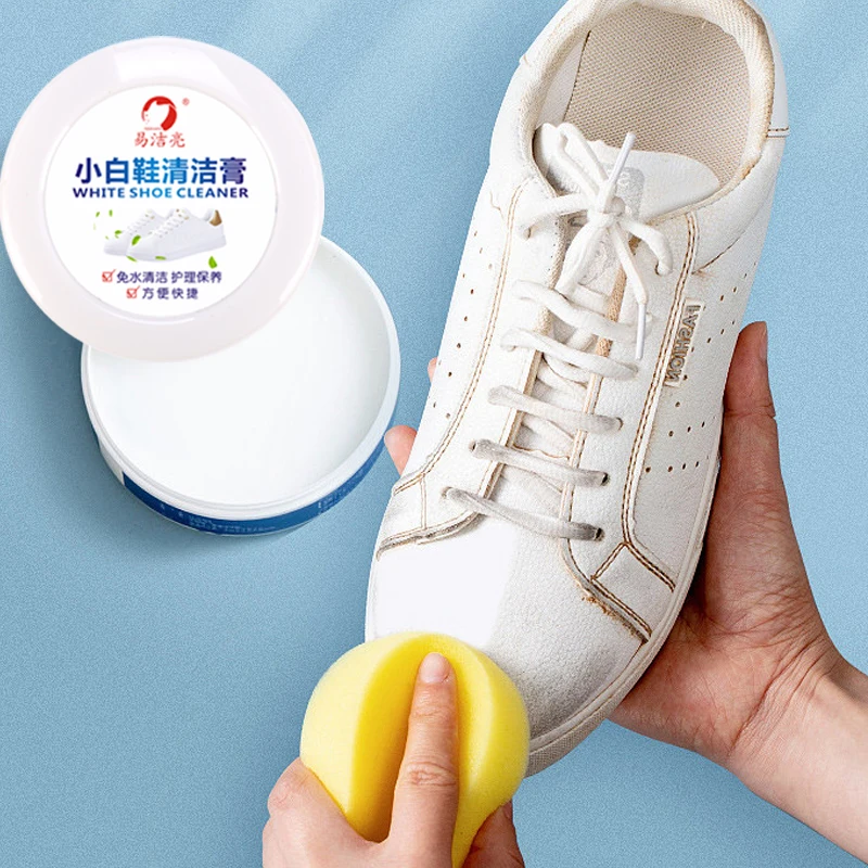 Маленькие белые туфли опираясь крем глубокий обеззараживания спортивной обуви чистящий крем