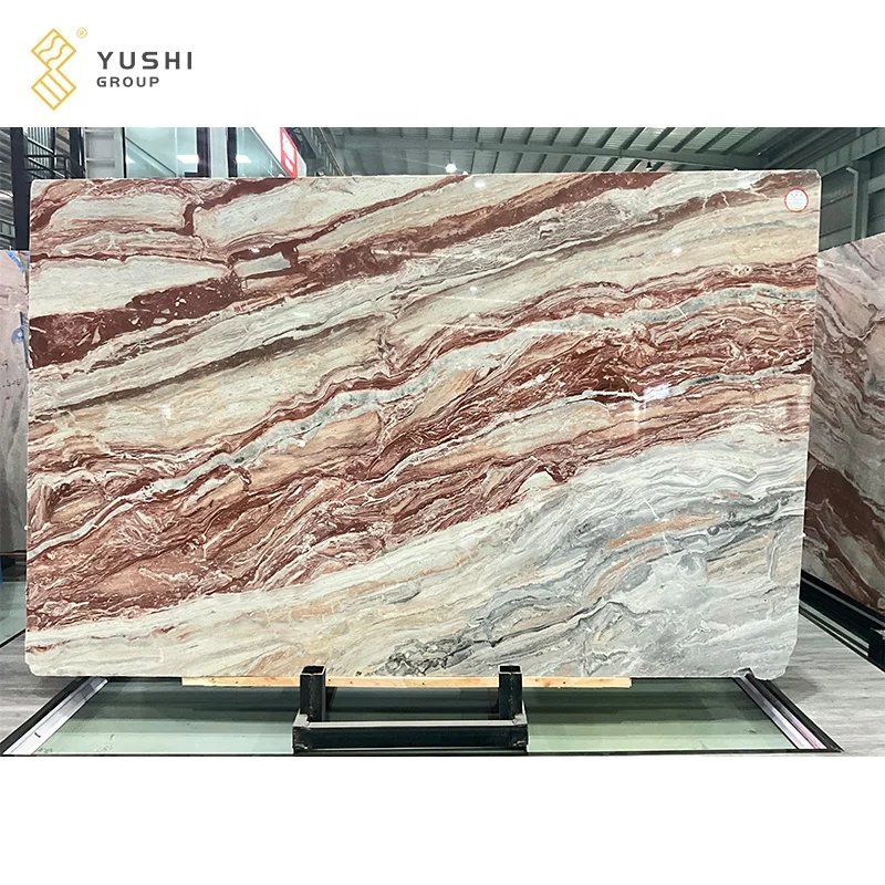 Yushi Group marble New Arrival Italy Monica Red Marble slabs for floors, walls, countertops, bathtubs, sinks