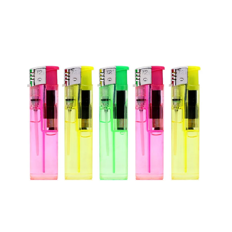 Disposable lighter wholesale 721 transparent plastic electronic supermarket household 50 a box of ordinary fire lighter