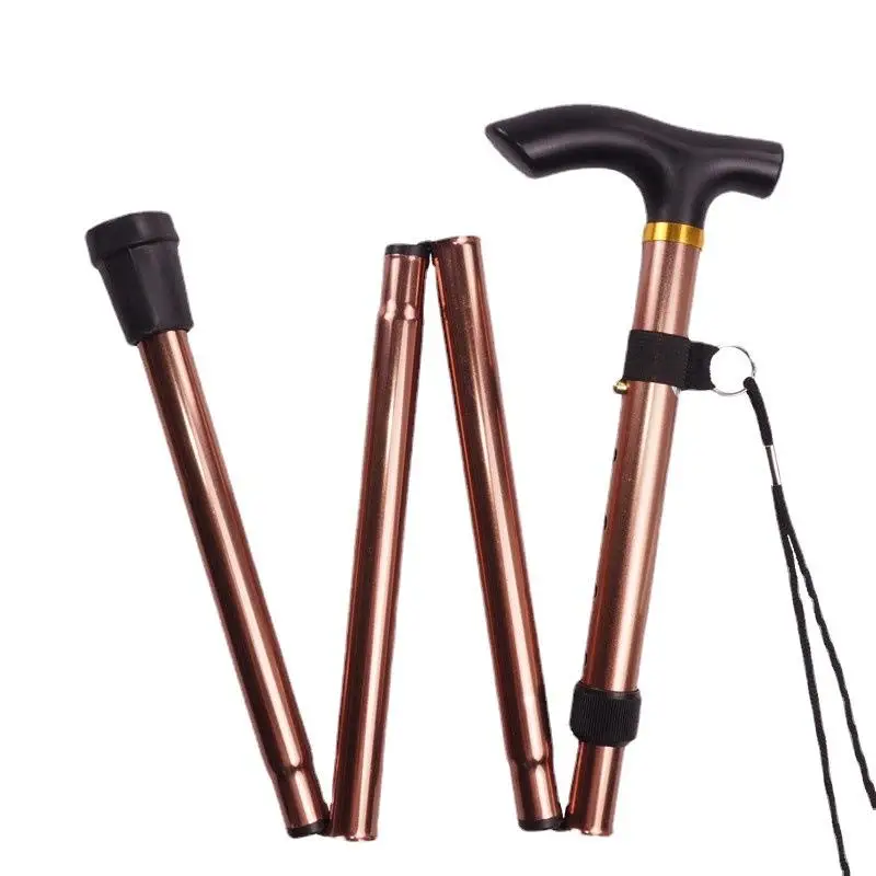 Outdoor Class Folding Mountaineering Stick Five Section Telescopic Mountaineering cane Business gifts