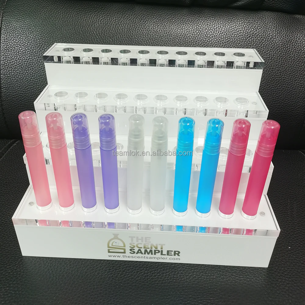 factory custom 5 ml 10 ml perfume bottles 4 tier oil bottle acrylic display rack perfume display perfume stand
