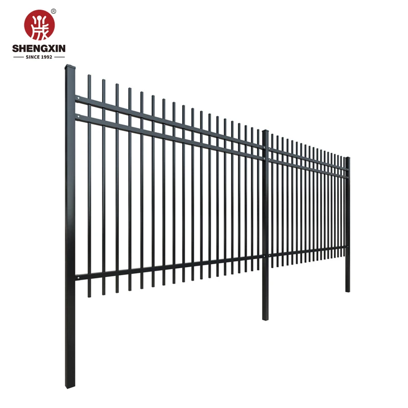 New Design Cheap Wrought Iron Fence Panel Steel Metal Picket Ornamental Fence