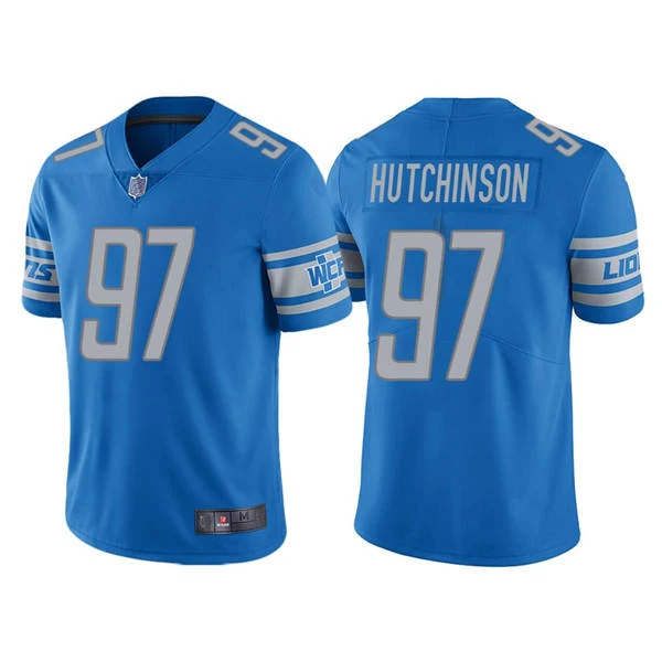 Wholesale New Lions Top Fashion Men Round Neck Pocket Casual Plain Quantity Loose Cotton American Football New Jersey set