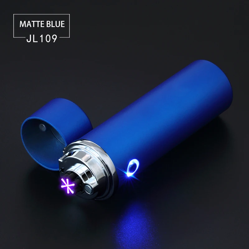 JL109 Triple Arc Plasma Torch Lighters Cylinder-shaped Portable Lighter USB Electronic For Men Business Present Windproof