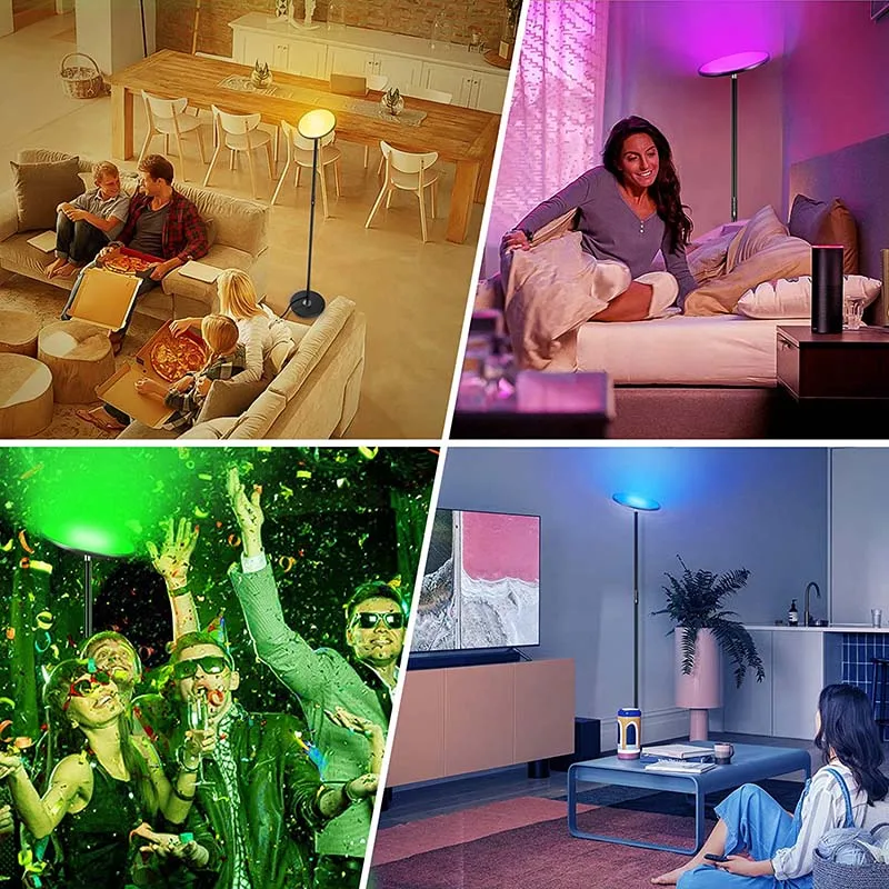 USB Port Led Floor Lamp Reading Smart Lighting Floor Lamp Home Simple Vertical RGB Floor Light