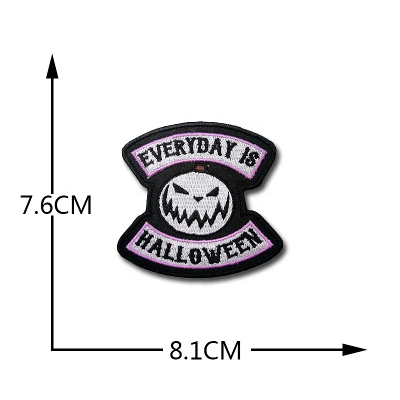 Spot Halloween cartoon embroidery cloth stickers Pumpkin head coat and hat embroidery badge Ghost costume accessories decorative