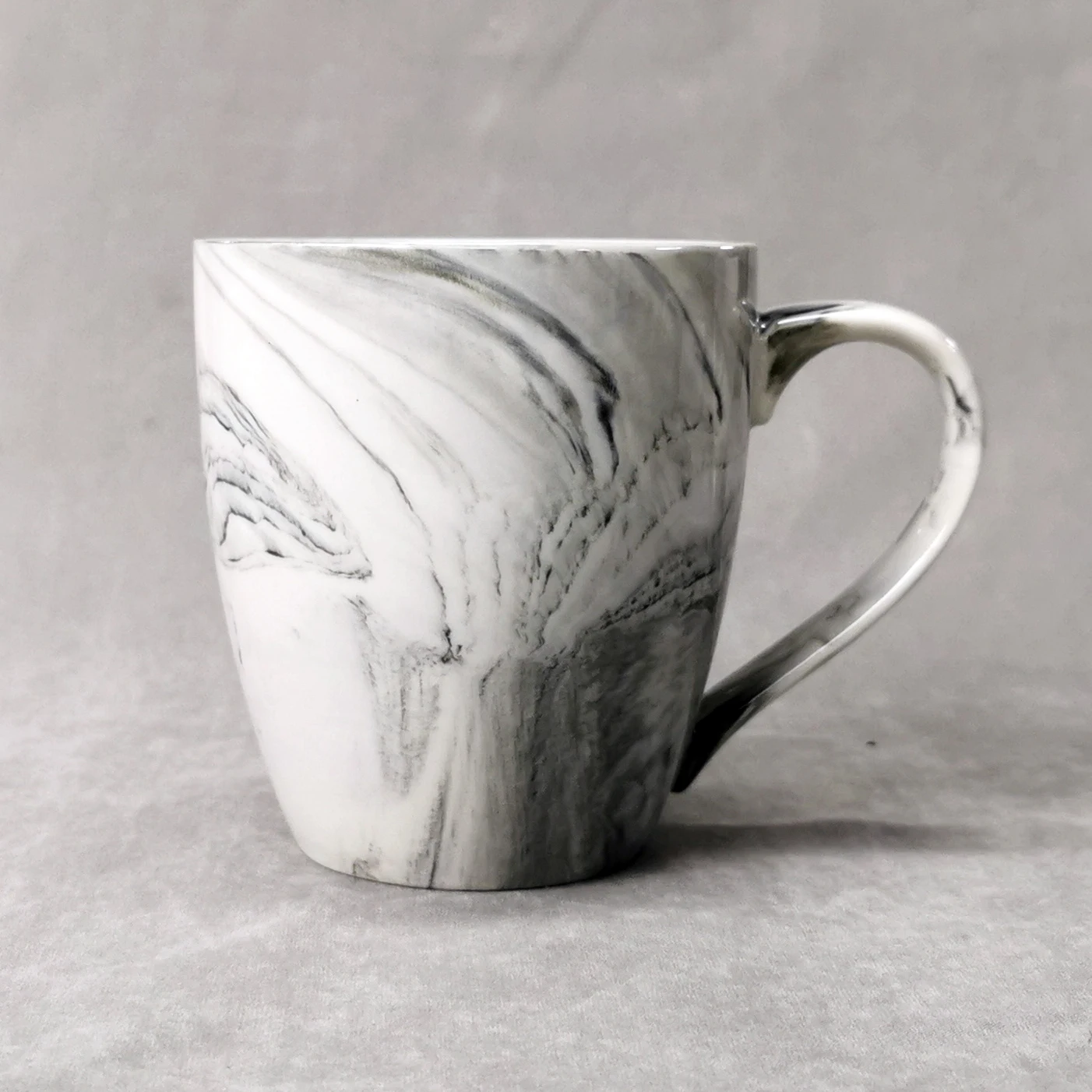 WKTM005 custom decals low moq colored clay 350ml Marble blue ceramic porcelain mug