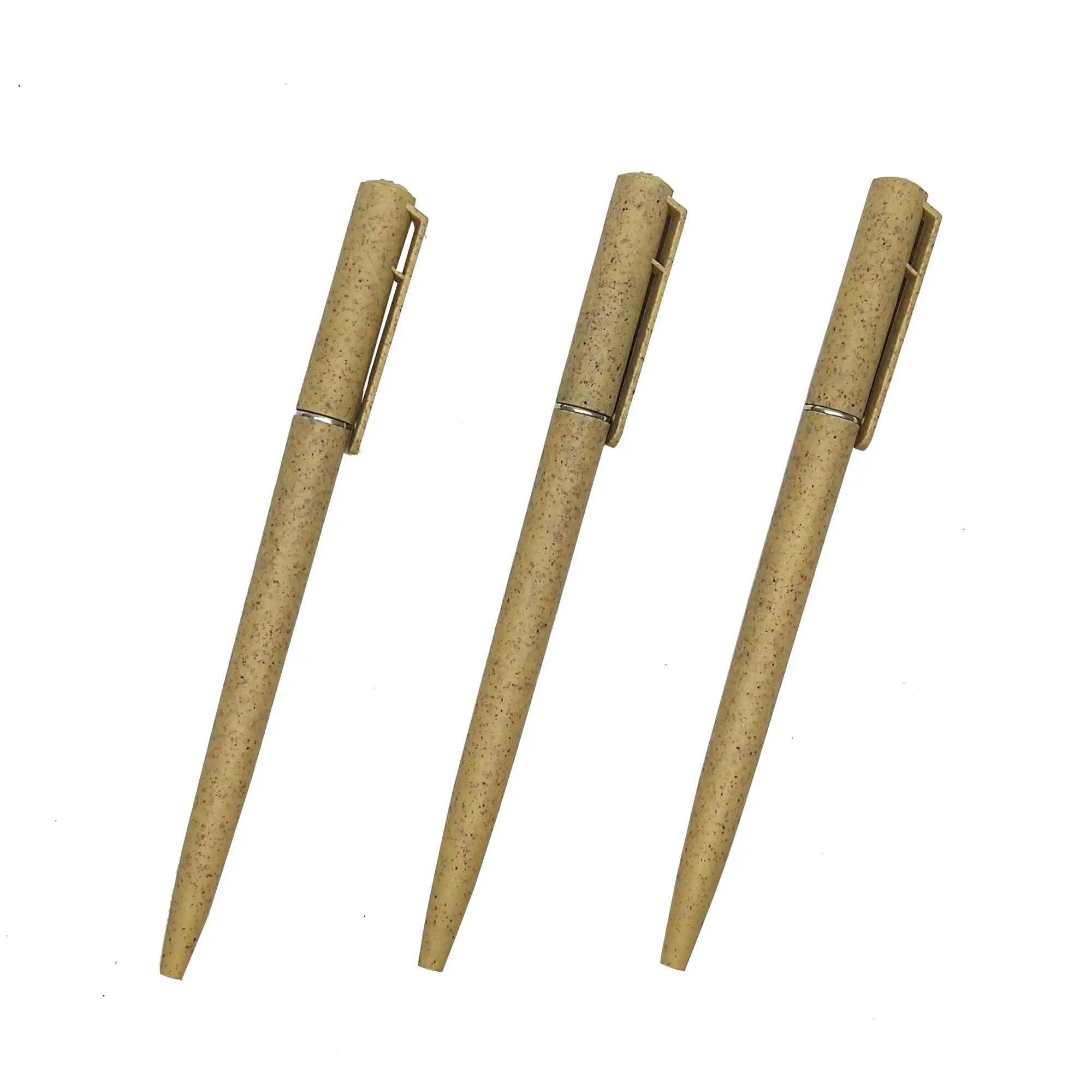 Eco Friendly Wheat Straw/Bamboo Fiber Material Degradable Ball Point Pen