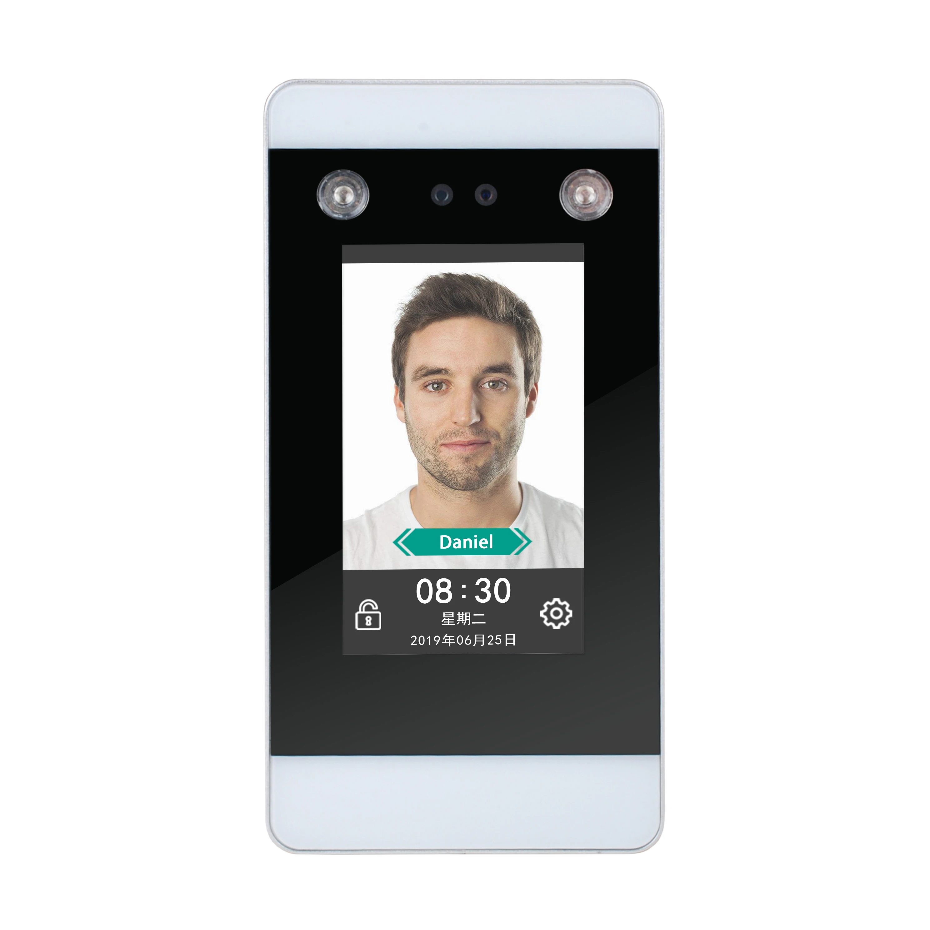 4,3 дюймов HD сенсорный экран динамический распознавания лица система контроля доступа