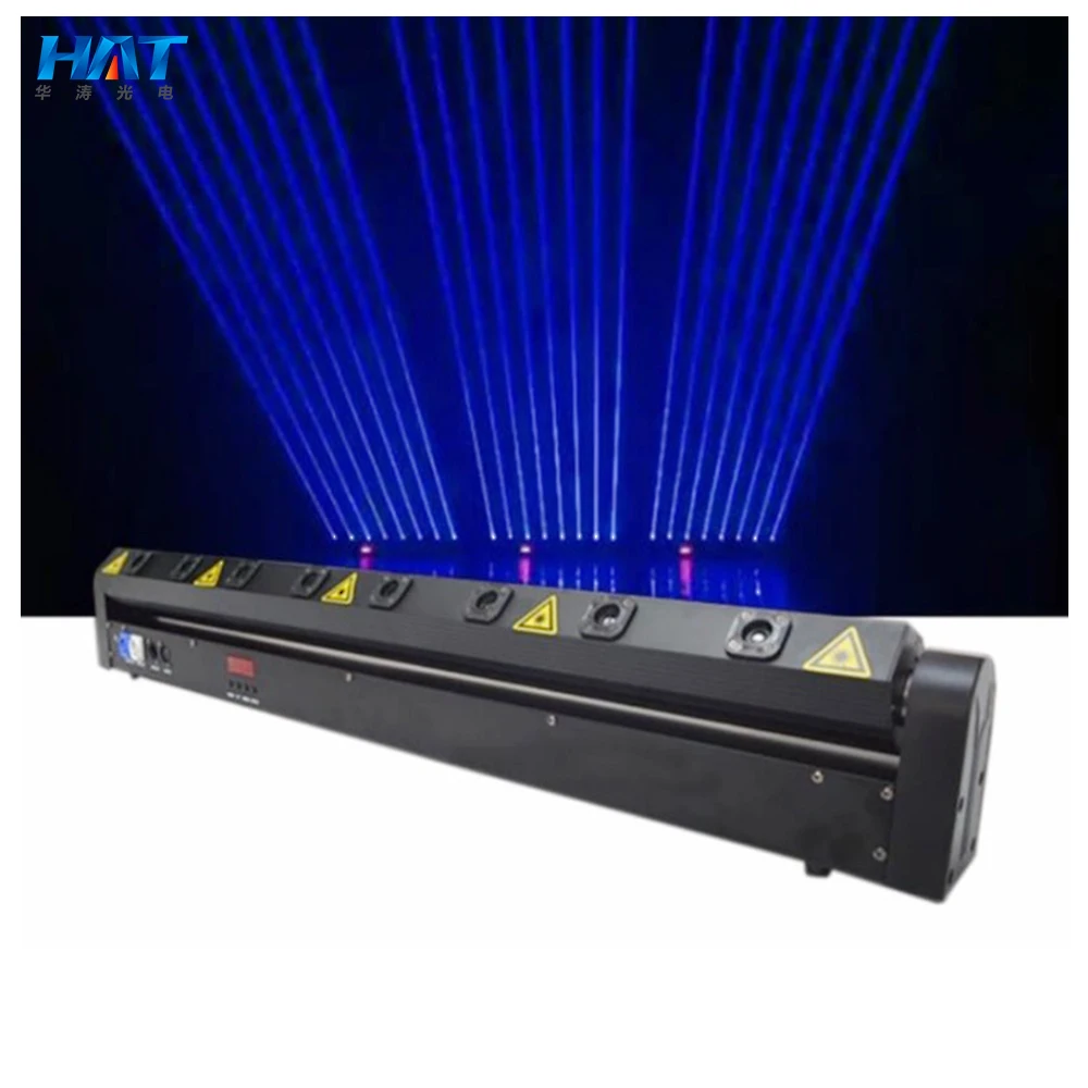 HAT 2024 Hot selling 8 Eyes laser single RED color 550mw*8pcs laser Skynet beam 8 Heads laser light bar club night performance