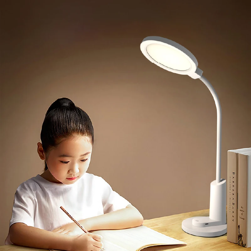 Оптовая продажа, светодиодная настольная лампа с зажимом, USB, перезаряжаемая лампа для чтения с защитой глаз, оптовая продажа