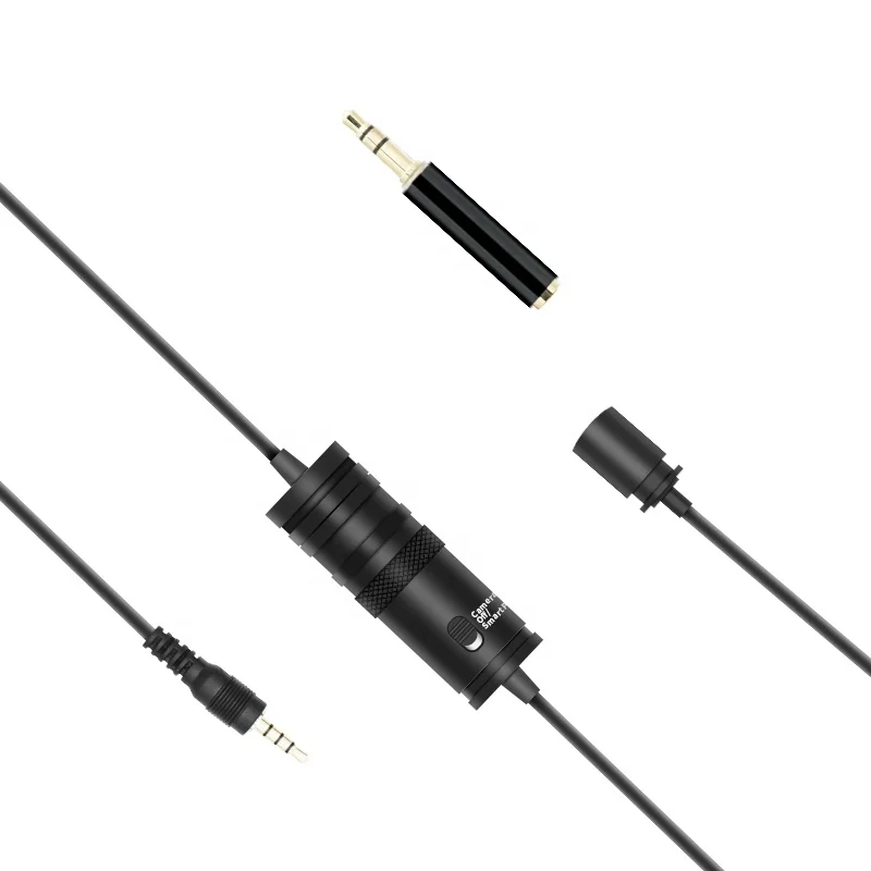 Portable multi function camera video collar clip lapel microphone for youtube video recording vlog