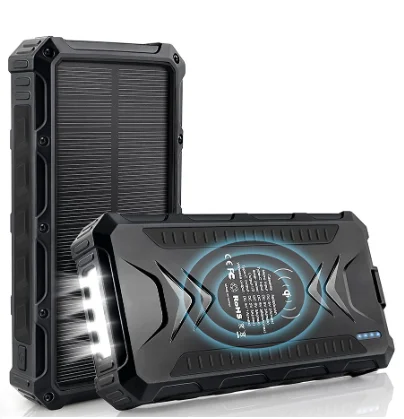 Hot sales High Capacity 36000mah Battery Solar Power Bank Fast Charger For Mobile Phone Wireless