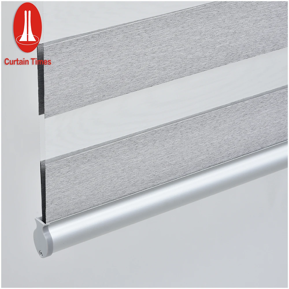 brown color day and night zebra roller blinds window blinds cordless zebra remote control motorized zebra shades