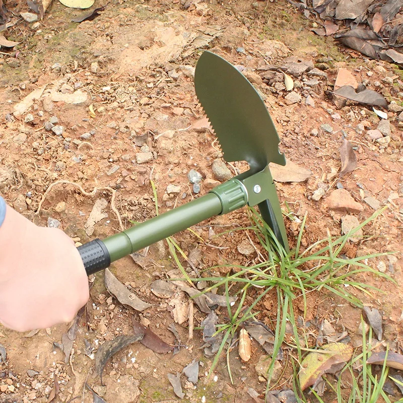 Survival Emergency Folding Pickaxe And Shovel Snow Shovel Trowel Tool Survival Shovel With Axe Multifunctional Folding Trowel