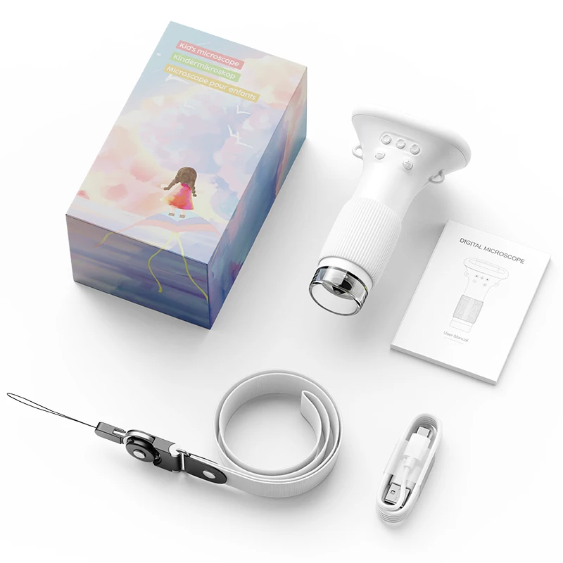 ALEEZI 372 2-inch IPS screen toy microscope binocular for kids explorer