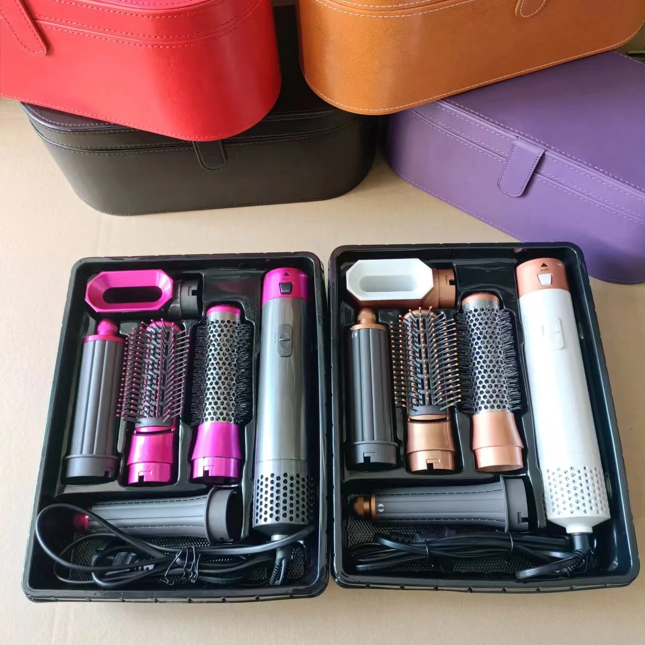 5 in 1 Professional Hair Styling Blow Dryer Brush Straightener Hot air Comb styler wrap adjustable 30mm 40mm Hair Curler