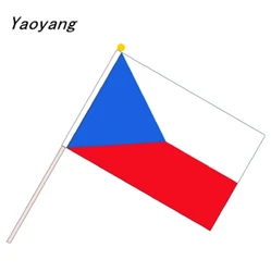 Czech Republic Stick Flag 14*21CM HandHeld Mini Small Hand Flag Window Hand Holding flags