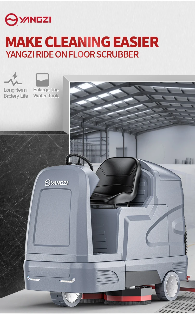 Yangzi X9 Equip Auto Scrubber Cleaning Equipment Compact Dual-brush Floor Scrubber