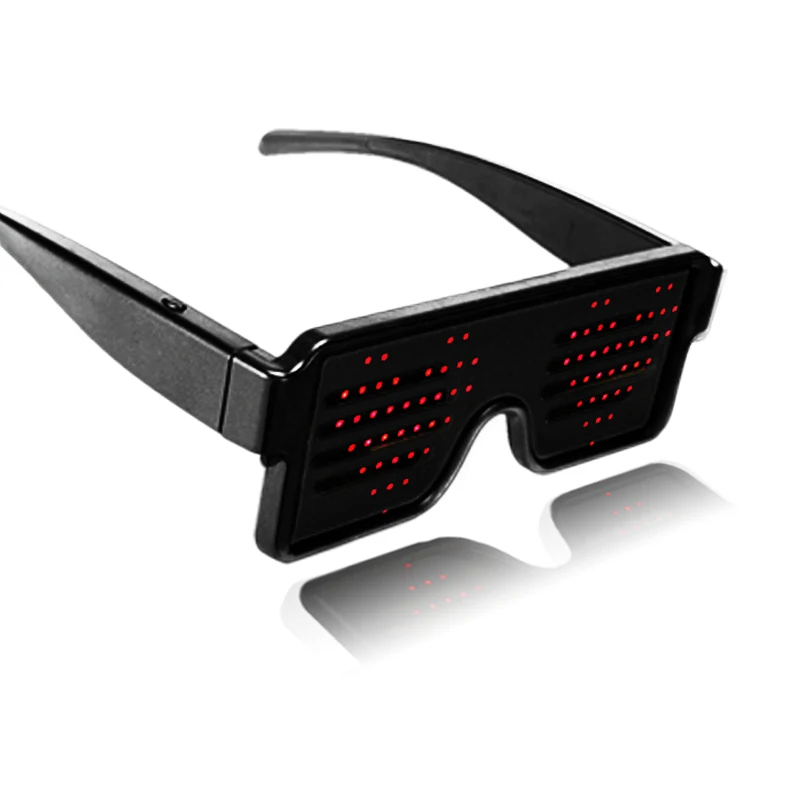 OEM magic party shutter  USB rechargeable light up eye LED glasses Neon glasses