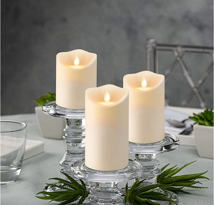 Solar outdoor festival decorative plastic wedding decor candle Light LED candles