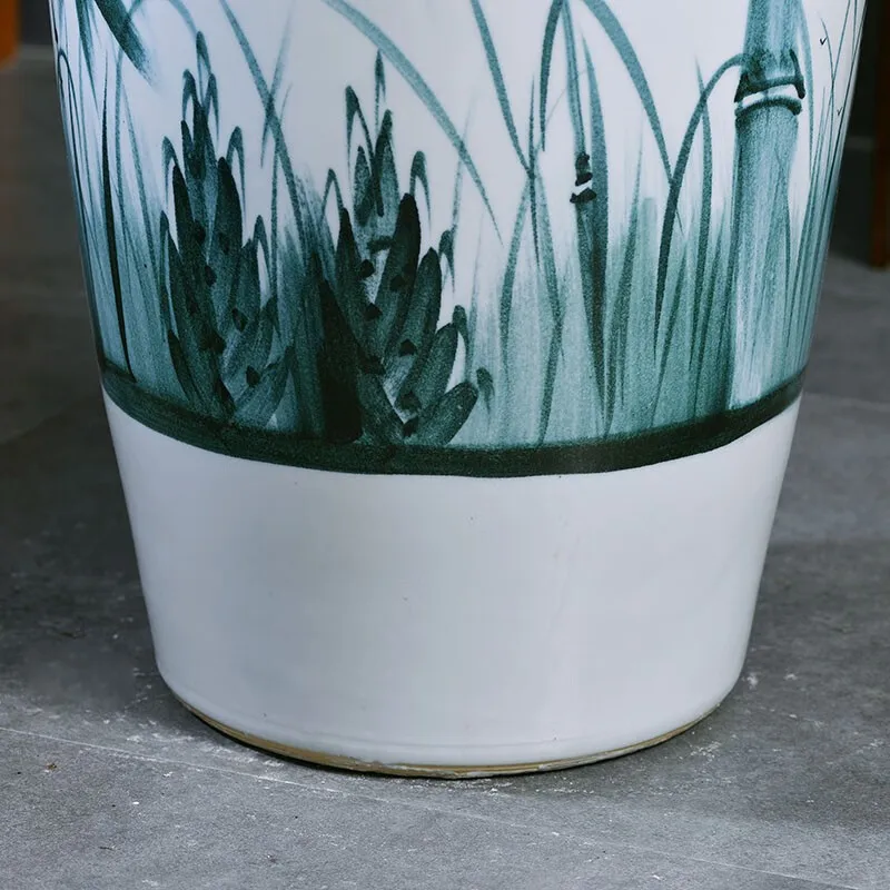 200cm Bamboo pattern Ceramic Blue and White Large Floor Vases for Home Decor Jingdezhen Ceramic Floor to Floor Vase