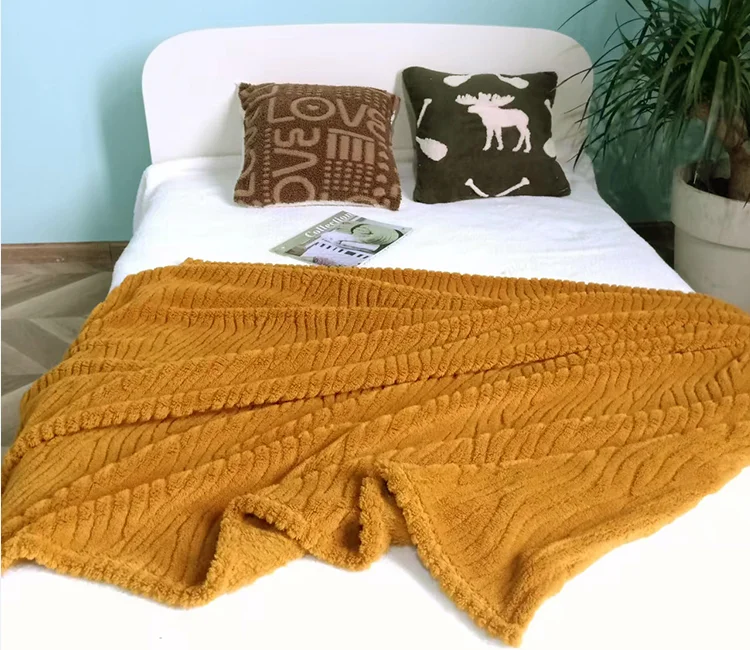 Сертифицированное фабричное профессиональное жаккардовое одеяло из шерпа, производство быстрой доставки, OEM