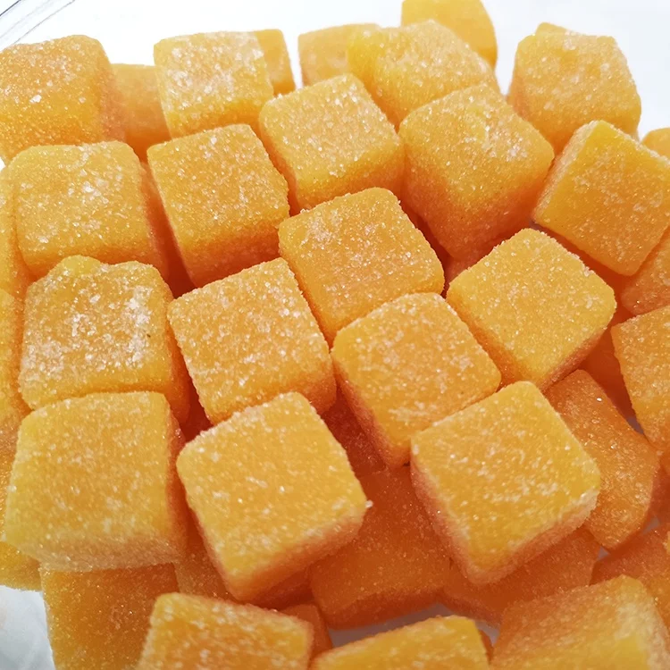 1Kg Fudge Soft Flavor Jelly Sugar Fruit Gummy Belts Mango Soft Candy With Cartons