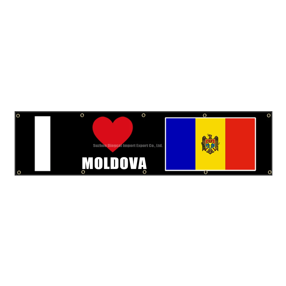 100D 2X8ft Single  sided Digital printing  MOLDOVA   FLAG