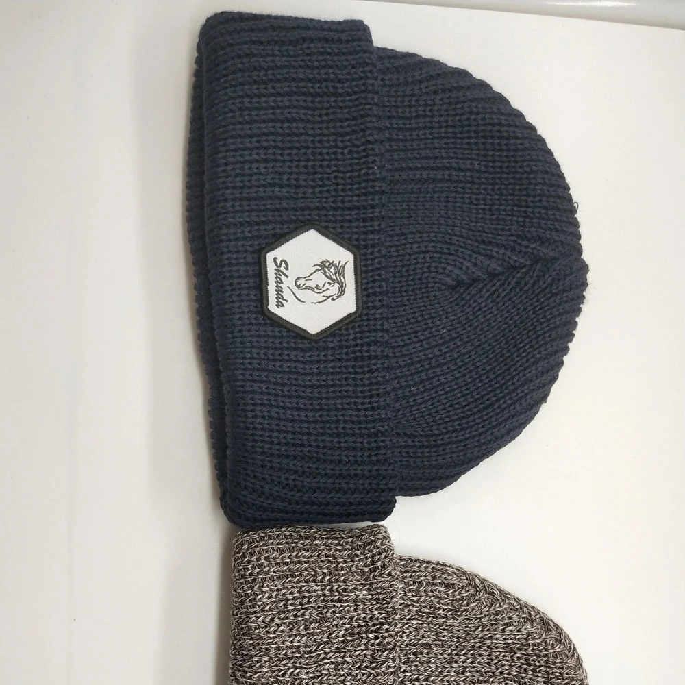 Knit Heather Brown Streetwear Sailor Short Mini Fisherman Beanie for Men Mini Fisherman Beanie Hats